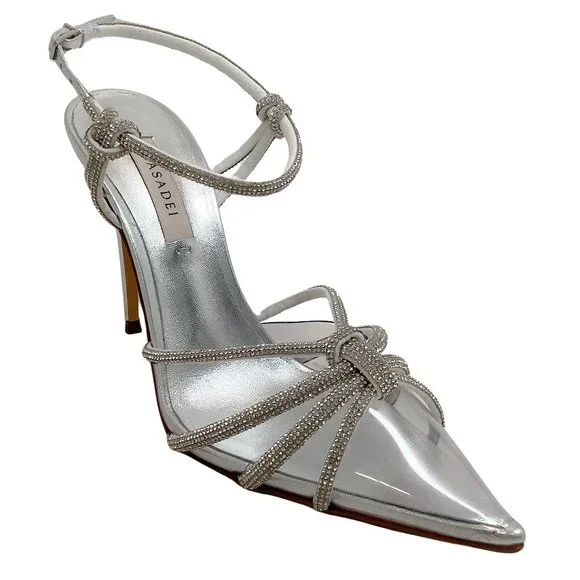 パンプス Casadei Pointed-Toe Pumps With Crystal-Embellished Strap Casadei | Shoes | Casadei Transparent Pointed Toe Pumps With